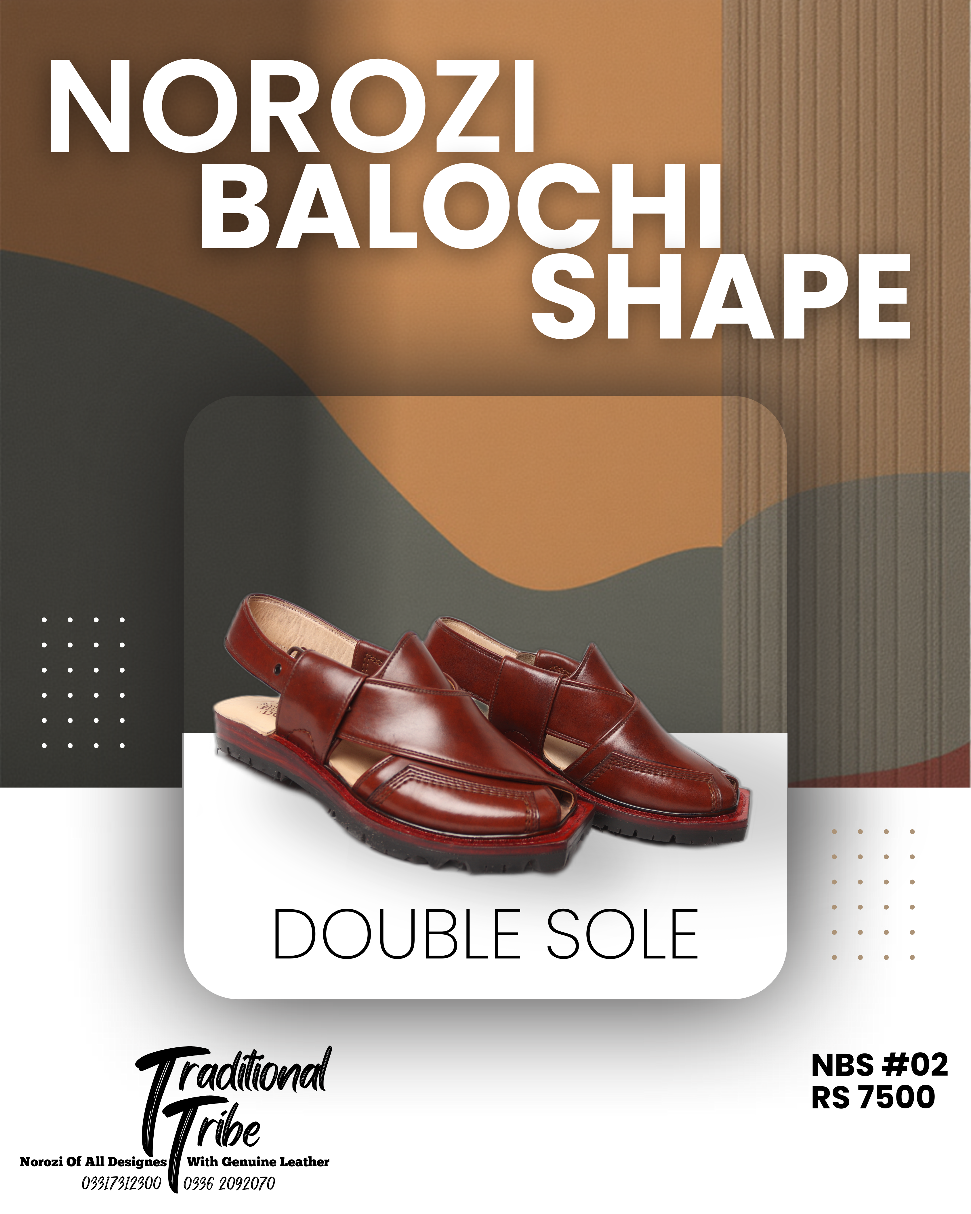 Norozi Balochi Shape Double Sole